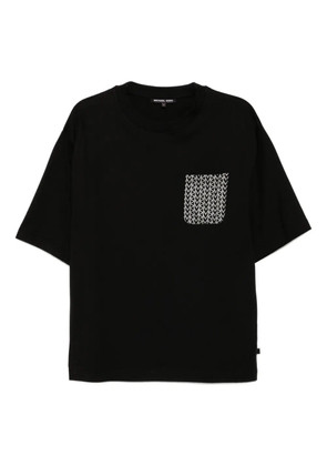 Michael Kors monogram-print cotton T-shirt - Black