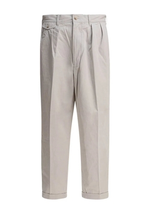 BEAMS PLUS pleated cotton trousers - Grey