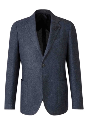 Lardini textured single-breasted jacket - Blue