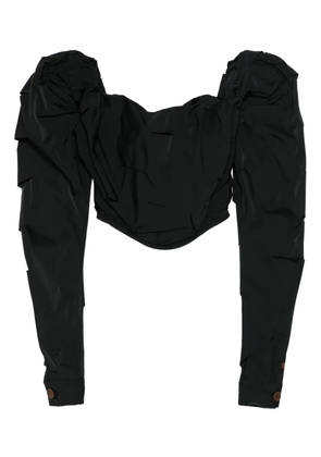 Vivienne Westwood puff-sleeve corset top - Black