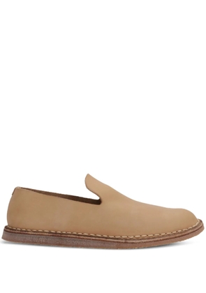 Guidi leather slip-on loafers - Brown