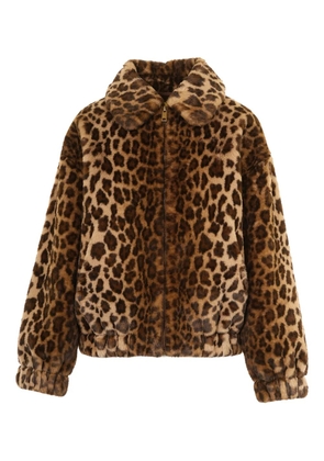 MC2 Saint Barth Aveline leopard zip jacket - Brown