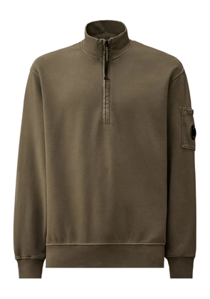 C.P. Company half-zip lens-pocket sweatshirt - Brown