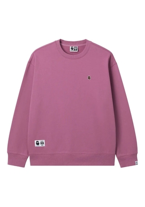 FINGERCROXX logo-detail cotton sweatshirt - Purple