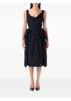 Vivienne Westwood draped distressed midi cocktail dress - Black
