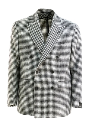 Tagliatore houndstooth double-breasted blazer - Black