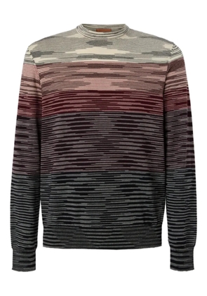 Missoni striped crew-neck sweater - Black