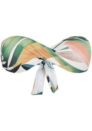 Lygia & Nanny abstract-print bikini top - White