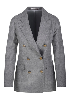 Tagliatore double-breasted gold-button blazer - Grey