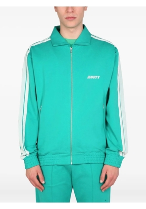MOUTY stripe-detail zip-up sweatshirt - Green