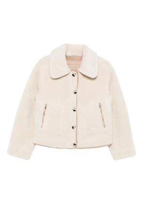 Urbancode collared button-fastening jacket - Neutrals