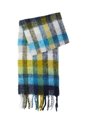 Paul Smith fringed check scarf - Green