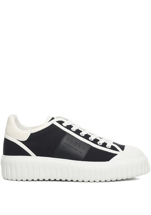 Hogan H-Stripes logo-detail lace-up sneakers - Black