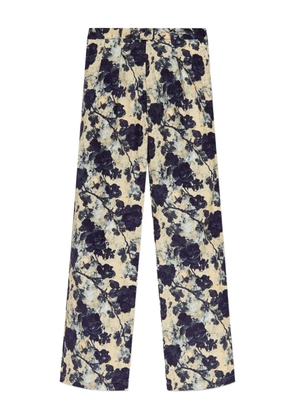 R13 floral-print pleated trousers - Blue