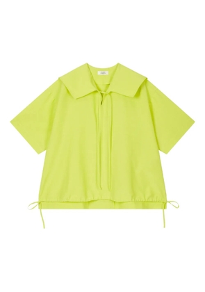 TOMBOY sailor-collar drawstring-hem blouse - Yellow