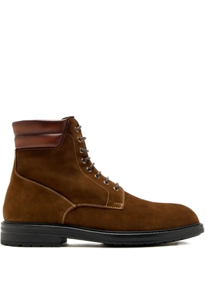 Magnanni suede lace-up ankle boots - Brown