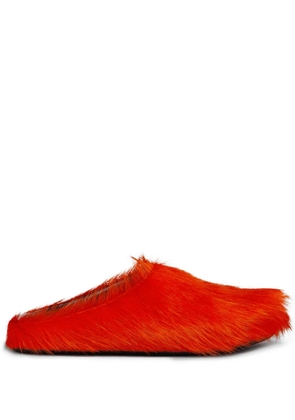 Marni Fussbet Sabot calf-hair slippers - Orange