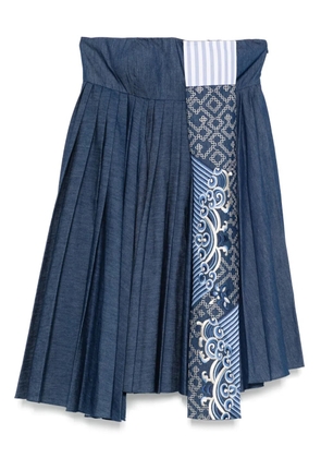 HUI MILANO patchwork midi dress - Blue