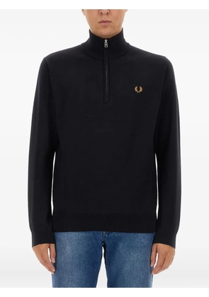 Fred Perry half-zip logo-detail sweater - Blue