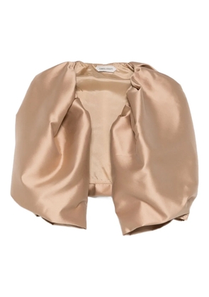 Alberta Ferretti cropped satin jacket - Gold