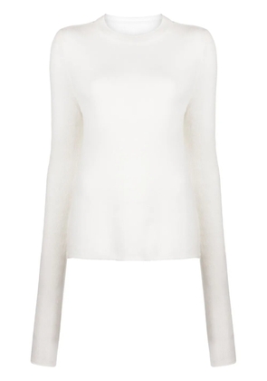 Low Classic semi-sheer fine-knit jumper - White