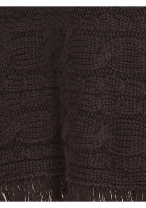 Guest In Residence cable-knit frayed sweater - Brown