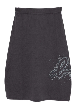 SPORT b. by agnès b. logo knitted skirt - Grey