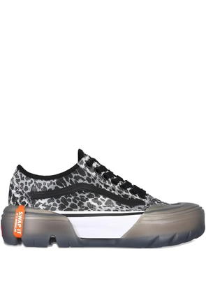 Vans leopard print platform trainers - Grey