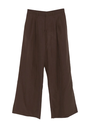 ERL pleated wide-leg trousers - Brown