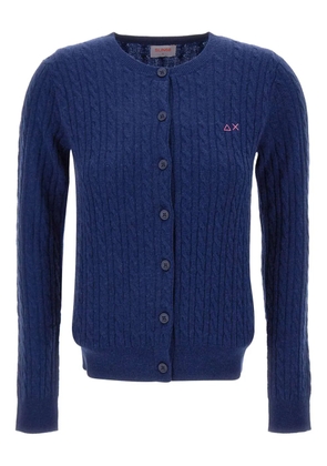 Sun68 cable-knit cardigan - Blue