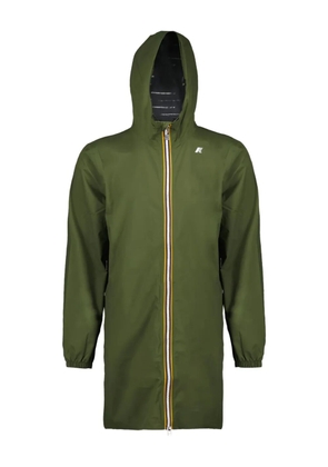 K-Way zip-fastening hooded coat - Green