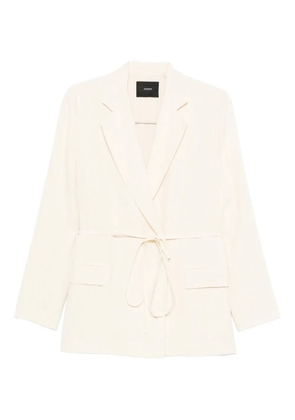 JOSEPH tie-waist silk jacket - Neutrals