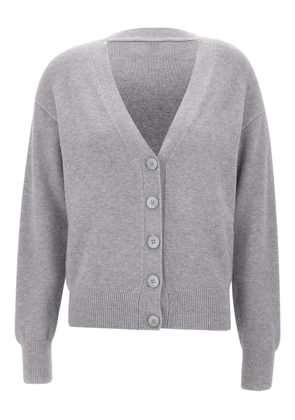 kaos button ribbed cardigan - Grey