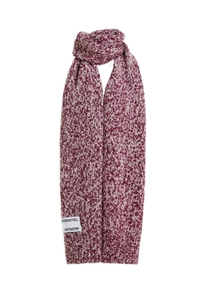 Essentiel Antwerp melange-effect knit scarf - Red