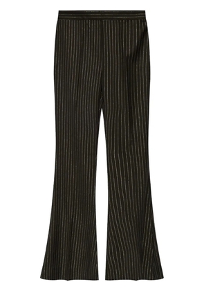 Gestuz pinstriped flared trousers - Black
