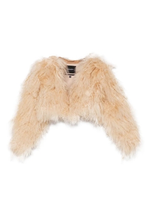 Retrofete Luxe fur cropped jacket - Neutrals