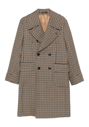 Gabriele Pasini houndstooth coat - 01 BROWN