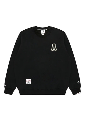 AAPE BY *A BATHING APE® athletic-logo sweatshirt - Black