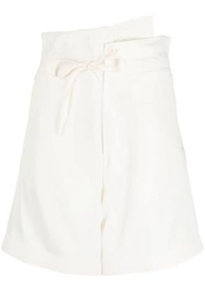 Y-3 high waisted knee-length shorts - White