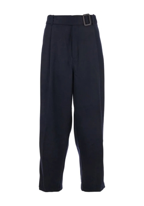 Emporio Armani pleated belted trousers - Blue