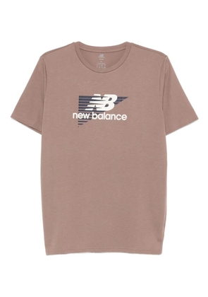 New Balance logo-print T-shirt - Brown