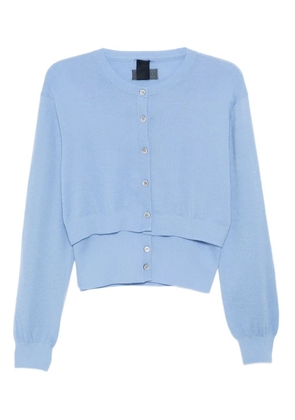 Juun.J double layered cardigan - Blue