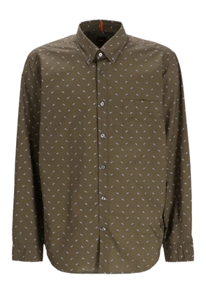 BOSS printed long-sleeve shirt - Green