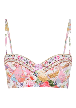 Camilla Sew Yesterday bikini top - White