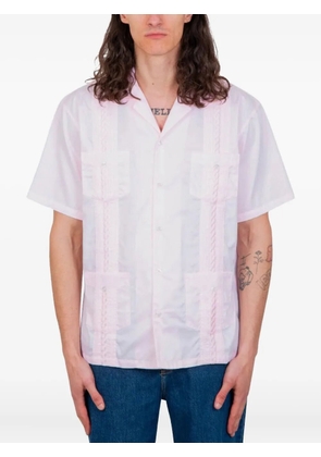Drôle De Monsieur braided-panel short-sleeve shirt - Pink