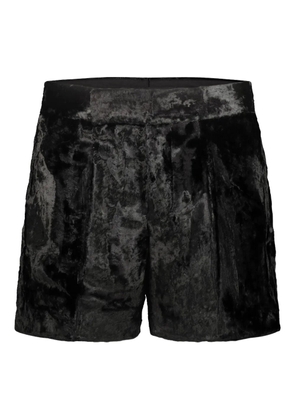 SAPIO N°7C velvet shorts - Black