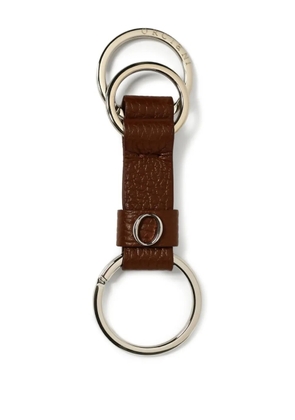 Orciani textured keyring - Brown