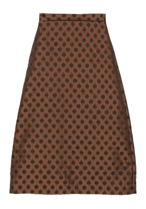 Lunatica Milano dot maxi skirt - Brown