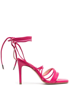 P.A.R.O.S.H. leather ankle-tie sandals - Pink