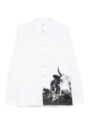 PS Paul Smith print cotton shirt - White